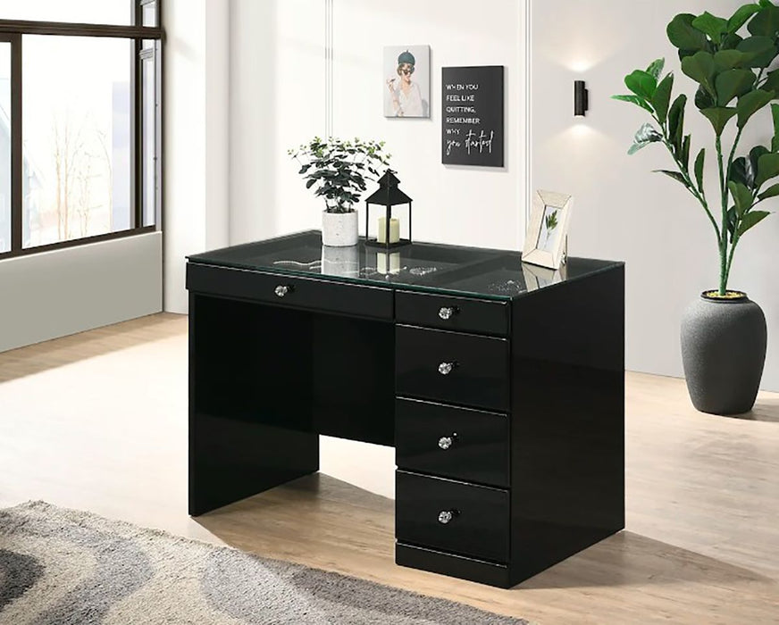 Crown Mark Furniture Morgan Vanity in Black B4851BK