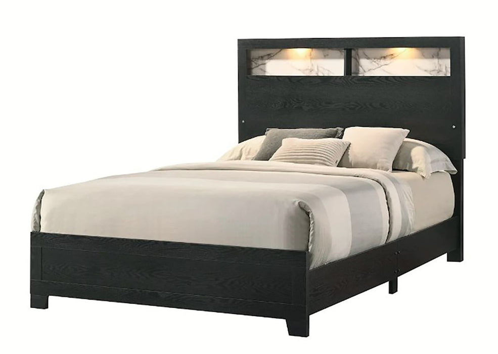 Crown Mark Furniture Cadence Queen Panel Bed in Black image