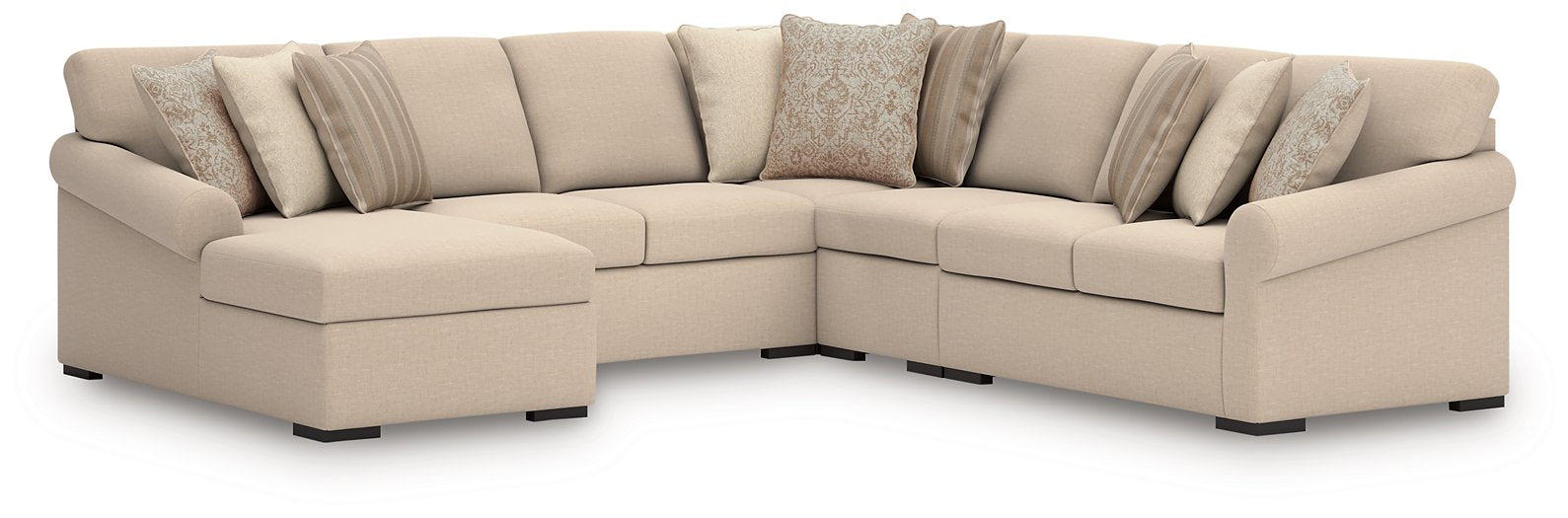 LadyMae Sectional with Chaise - Esencia Home Furniture (Fontana, CA)