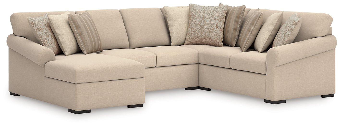 LadyMae Sectional with Chaise - Esencia Home Furniture (Fontana, CA)