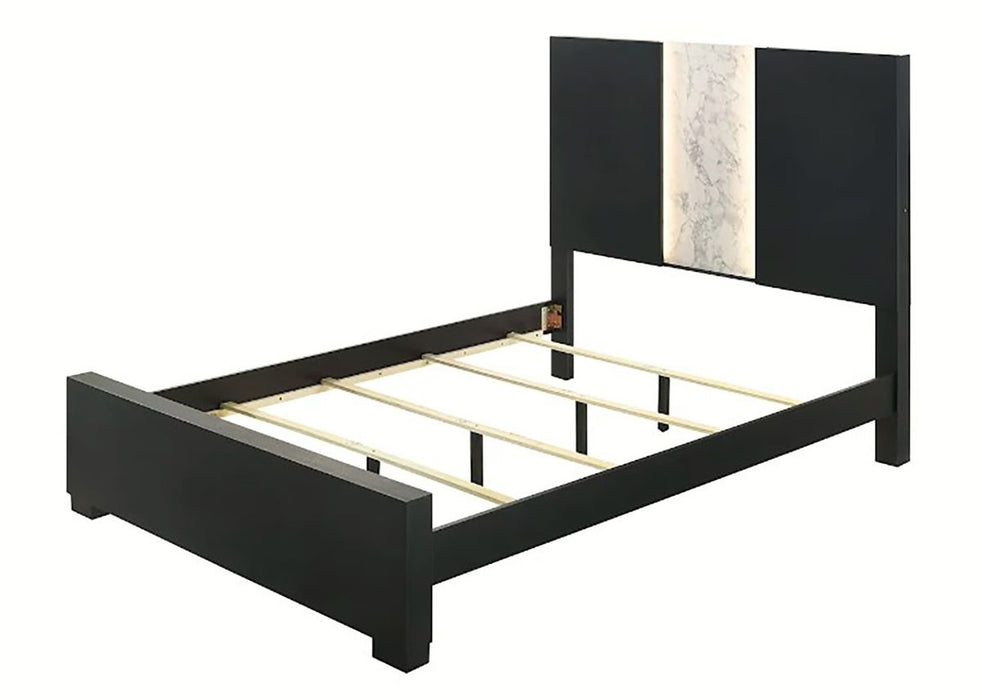 Crown Mark Furniture Rangley Queen Panel Bed in Black B6835-Q