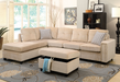 Belville Beige Velvet Sectional Sofa w/Pillows image