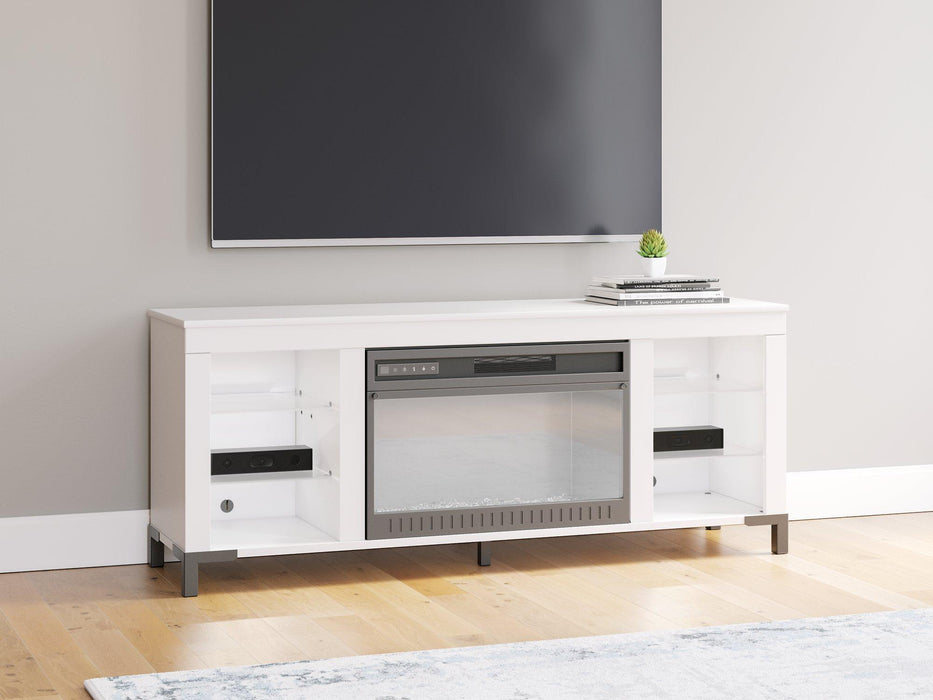 Brollevi 60" TV Stand with Electric Fireplace