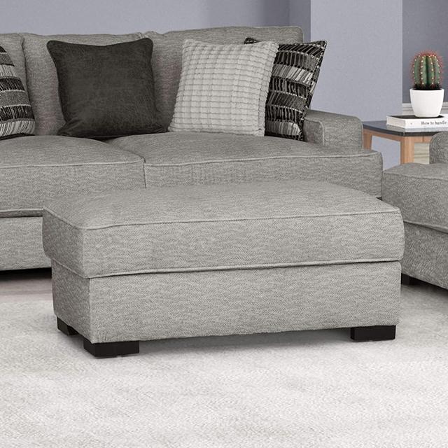 ARDENFOLD Ottoman, Beige & Gray