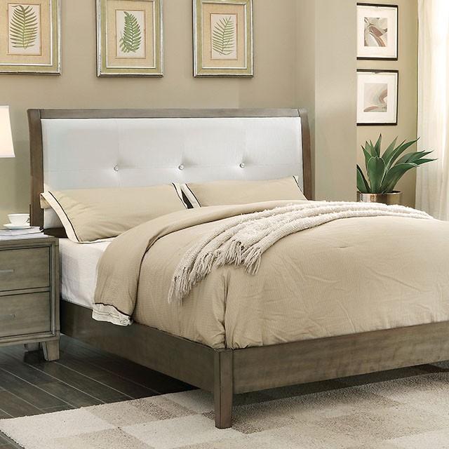 Enrico Full Queen Bed Brown, Black, & Cherry - Esencia Home Furniture (Fontana, CA)