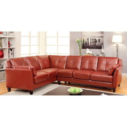 PEEVER Mahogany Red Sectional, Mahogany Red (K/D) image