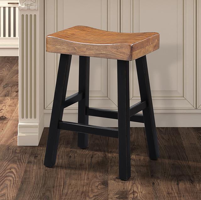 Biasca 24" Stool (2/CTN) White, Brown, & Black