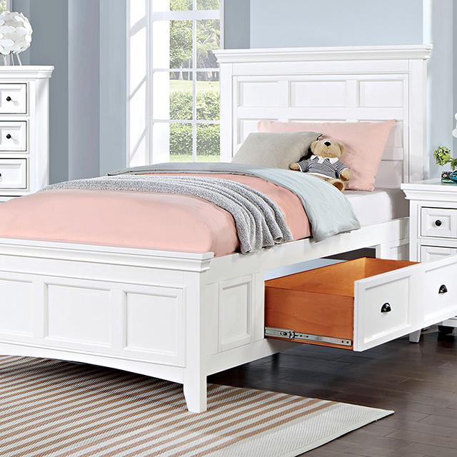 CASTILE Cal.King, E.King, Full, Queen, & Twin Bed, White, Pink, & Grey