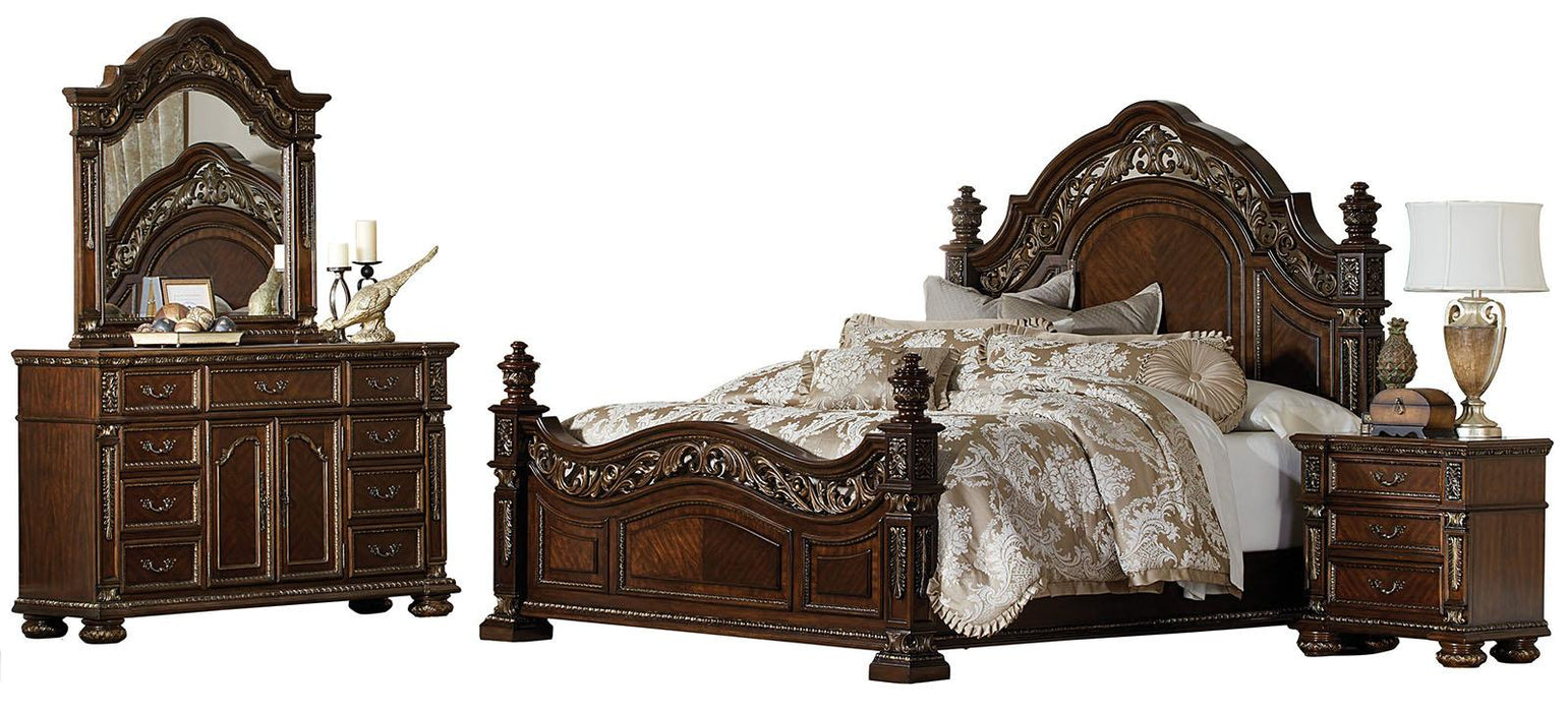 Catalonia Queen Poster Bed in Cherry 1824-1