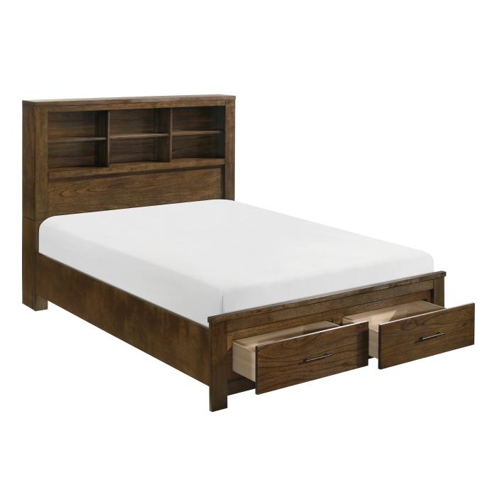1592K-1CK*-Bedroom (3) California King Platform Bed with Footboard Storage