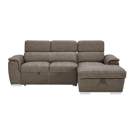 8228TP* - (2)2-Piece Sectional with Adjustable Headrests, Pull-out Bed and Right Chaise with Hidden Storage image