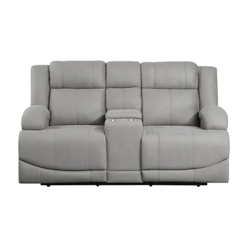 9207GRY-2PW - Power Double Reclining Love Seat with Center Console image