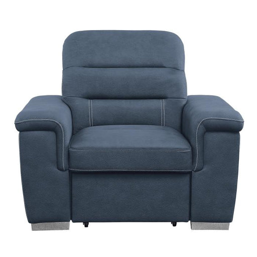 9808BUE-1 - Chair with Pull-out Ottoman image
