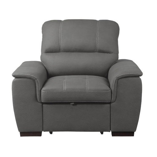 9858GY-1 - Chair with Pull-out Ottoman image
