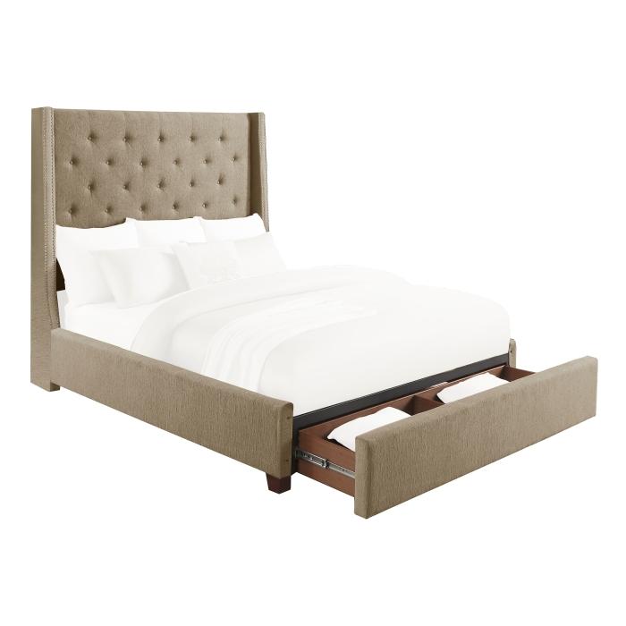 5877KBR-1CKDW - (3)California King Platform Bed with Storage Footboard image