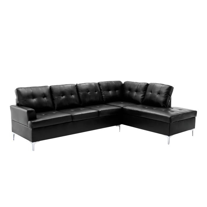 8378BLK - (2)2-Piece Sectional with Right Chaise image