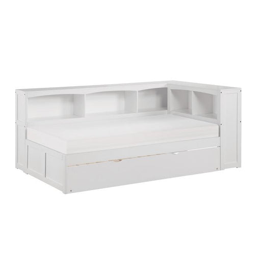 B2053BCW-1BCR - (4) Twin Bookcase Corner Bed with Twin Trundle image