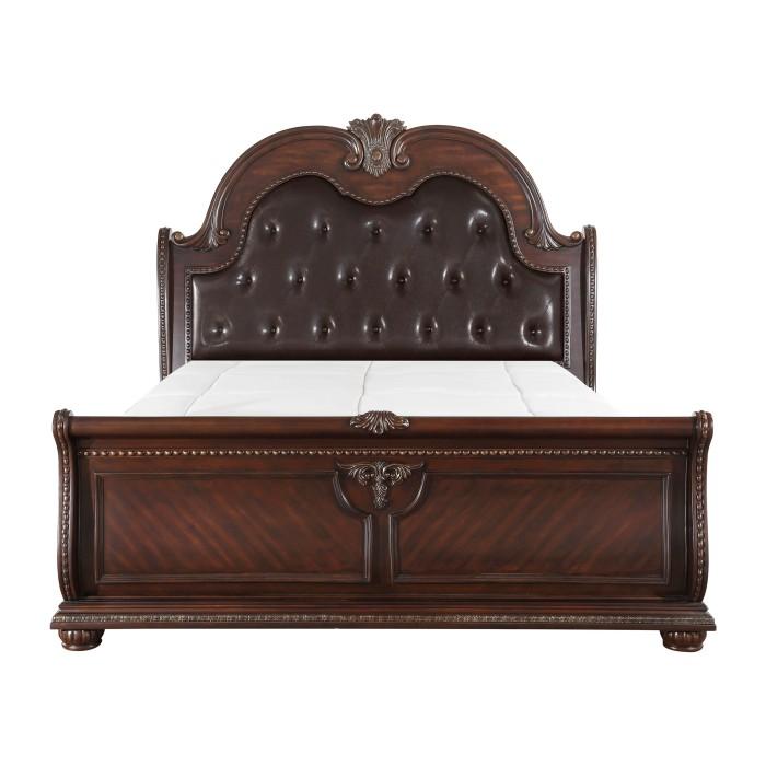 Cavalier King Sleigh Bed in Dark Cherry 1757K-1EK image