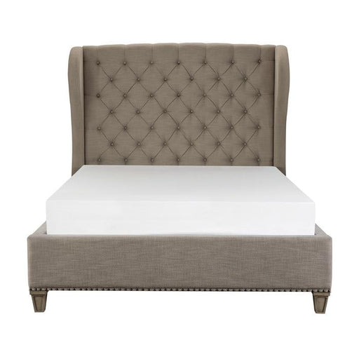 Vermillion King Upholstered Panel Bed in Gray 5442K-1EK image