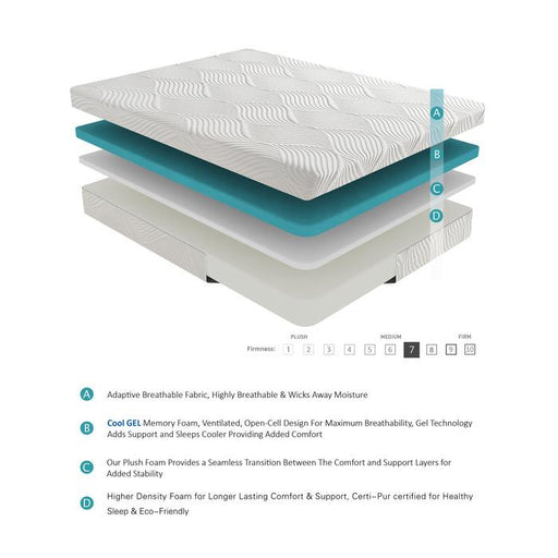 MT-G10CK - 10" California King Gel-Infused Memory Foam Mattress image