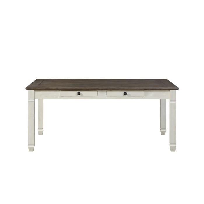 Granby Dining Table in White & Brown 5627NW-72