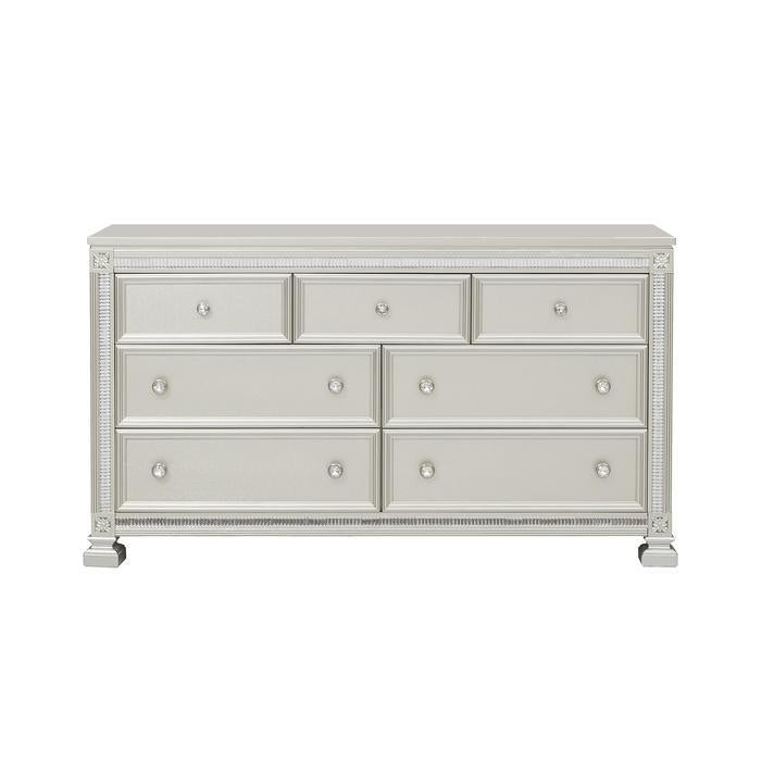 Bevelle 7 Drawer Dresser in Silver 1958-5