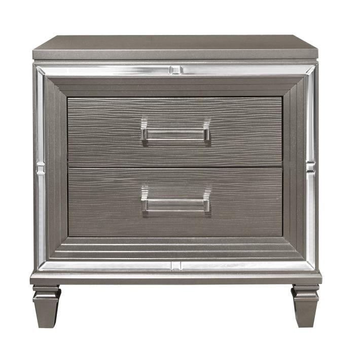 Tamsin Nightstand in Silver Grey Metallic 1616-4