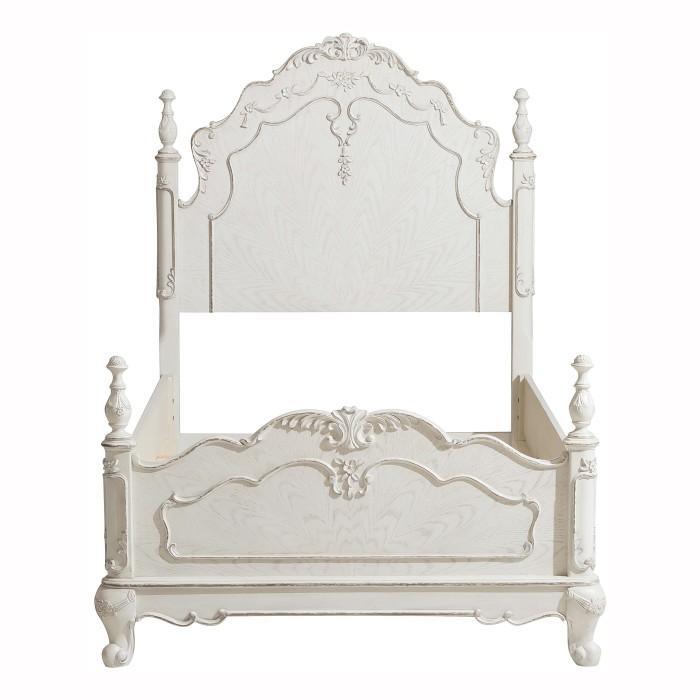 Cinderella Twin Poster Bed in Antique White 1386TNW-1