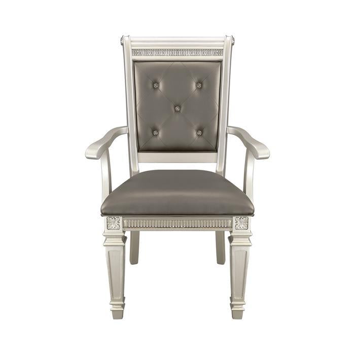 Bevelle Arm Chair in Silver (Set of 2) 1958A