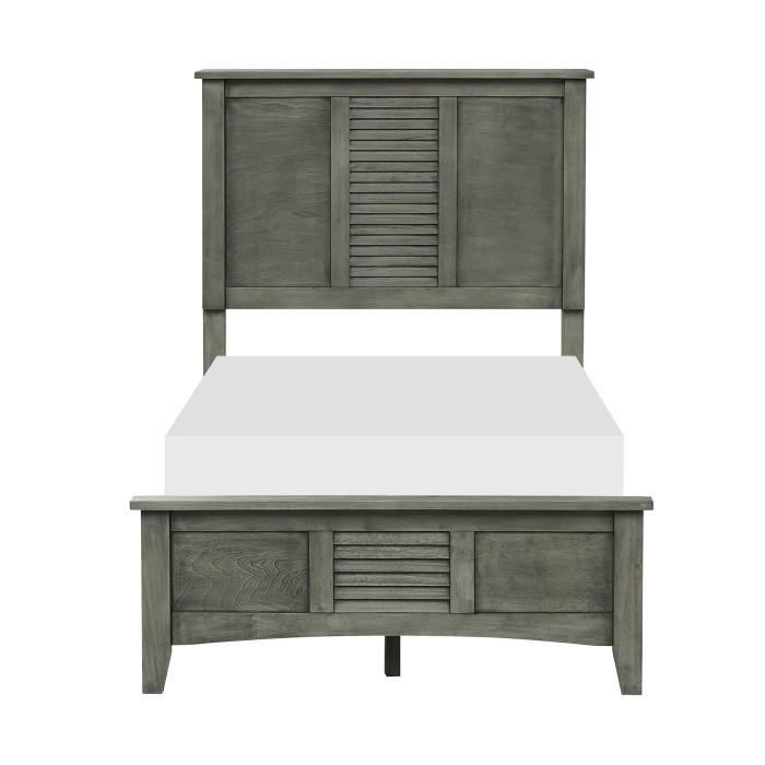 Garcia Twin Panel Bed in Gray 2046T-1