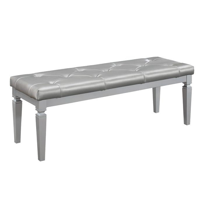 Allura Bed Bench in Silver 1916-FBH