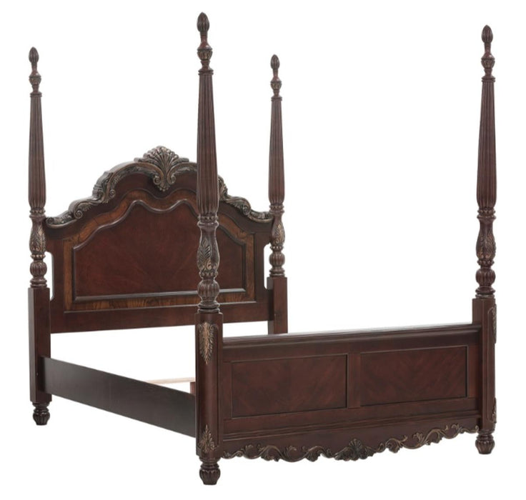 Deryn Park Queen Poster Bed in Cherry 2243-1