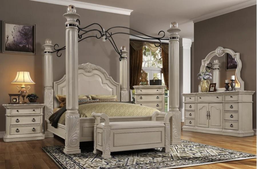 McFerran Home Furnishing B6006 Cal King Canopy Bed