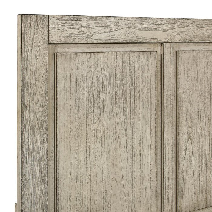 New Classic Furniture Ashland King Panel Bed in Rustic White
