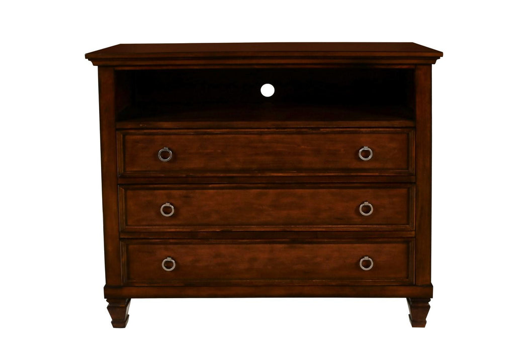 New Classic Furniture Tamarack Media Chest in Brown Cherry image