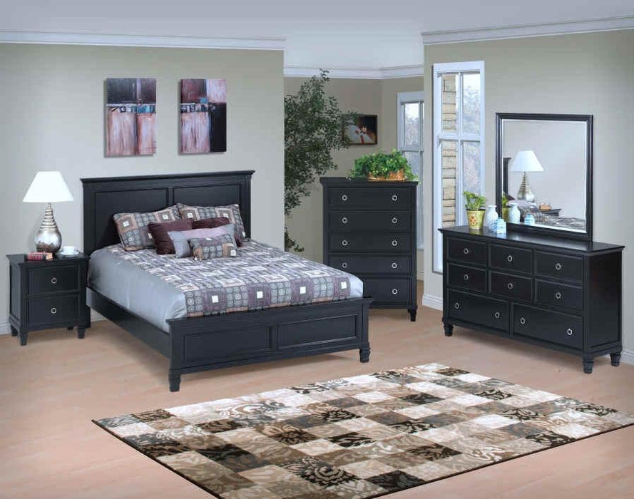 New Classic Tamarack California King Panel Bed in Black