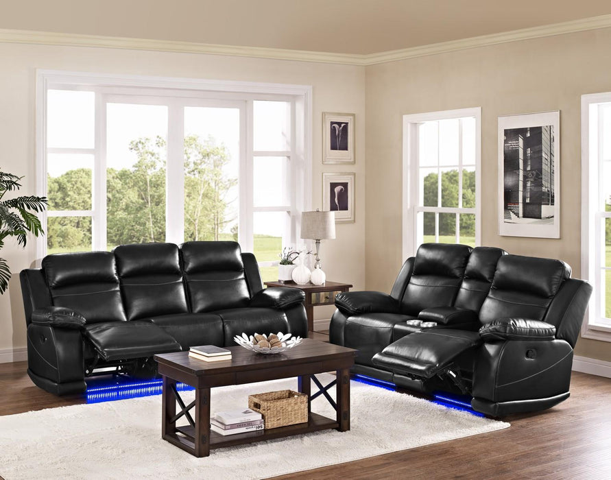 New Classic Vega Dual Recliner Sofa in Premiere Black