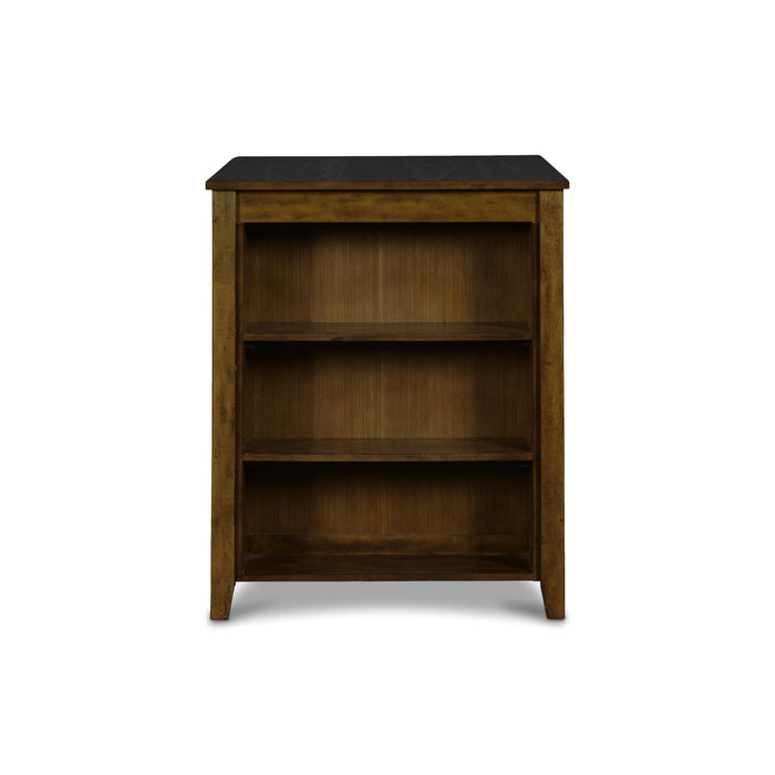 GIA 30" COUNTER TABLE W/2 CHAIRS & STG SHELF-BROWN