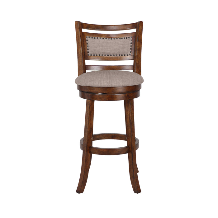 ABERDEEN 29" BAR STOOL-DK BROWN W/FABRIC SEAT