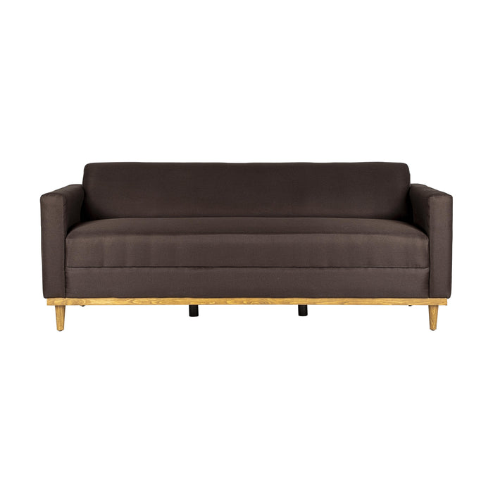 AIDEN SOFA W/3 THROW PILLOWS-CHOCOLATE