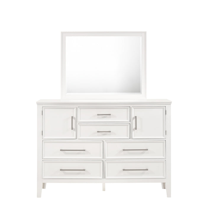 ANDOVER 60" DRESSER W/DOORS-WHITE