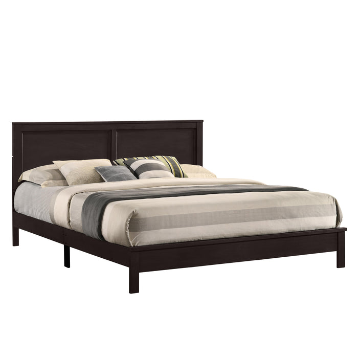 ARIES 6/6 EK PANEL BED-HB/FB/RAILS-MERLOT