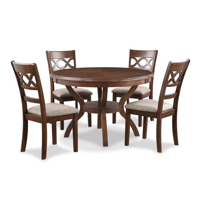 CORI ROUND DINING 5 PC SET-CHERRY