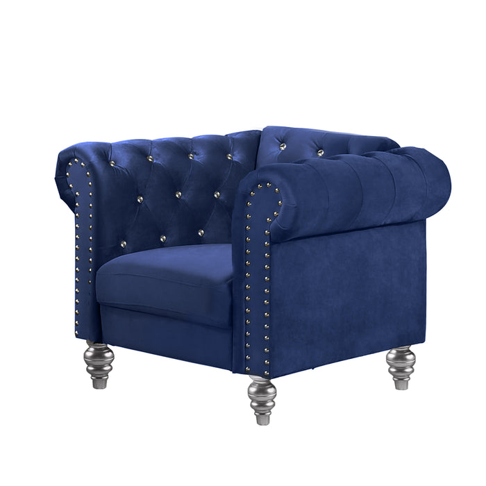 EMMA CRYSTAL CHAIR-ROYAL BLUE