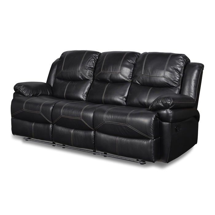 FLYNN SOFA W/BASE LIGHTING-BLACK
