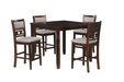 GIA 5PC 42" SQUARE COUNTER TABLE & 4 CHAIRS-CHERRY - Esencia Home Furniture (Fontana, CA)