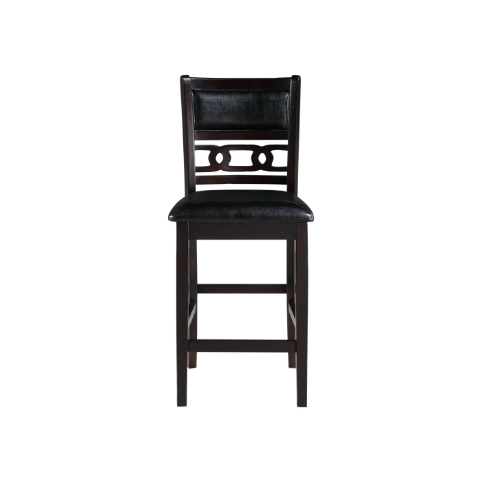 GIA 5PC 42" SQUARE COUNTER TABLE & 4 CHAIRS-EBONY
