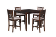 GIA 5PC 42" SQUARE COUNTER TABLE & 4 CHAIRS-CHERRY - Esencia Home Furniture (Fontana, CA)