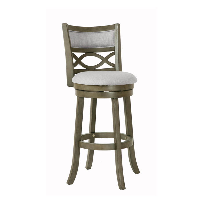 MANCHESTER 29" BAR STOOL-ANT GRAY W/FABRIC SEAT