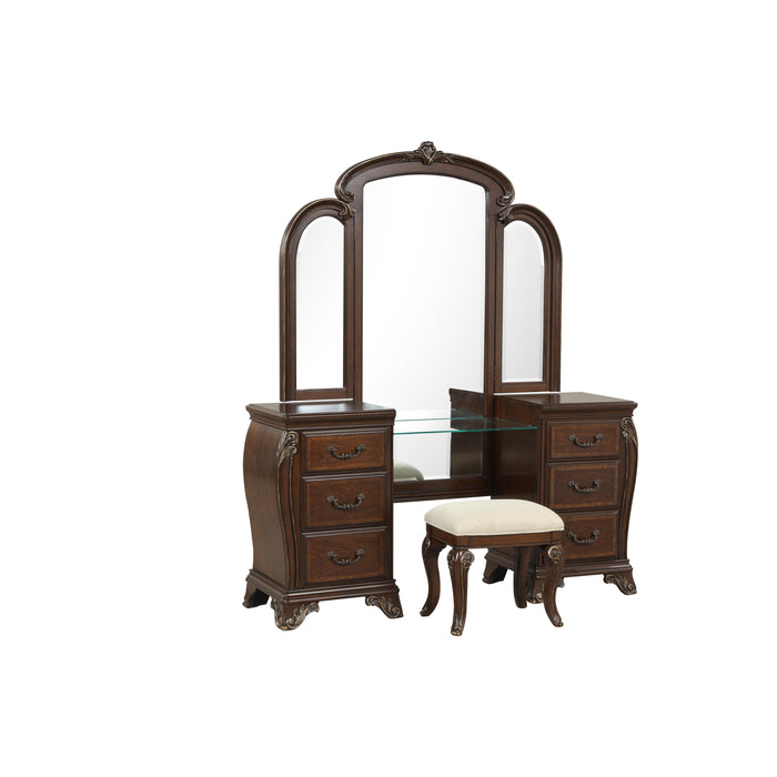 MONTECITO VANITY MIRROR - CHERRY - Esencia Home Furniture (Fontana, CA)